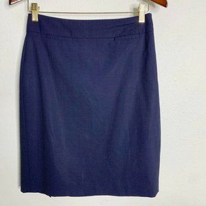 banana republic suit pencil skirt double vent navy size 2p